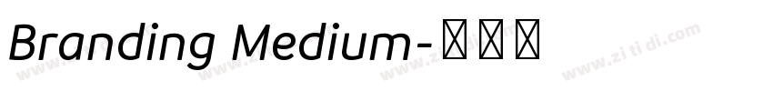 Branding Medium字体转换